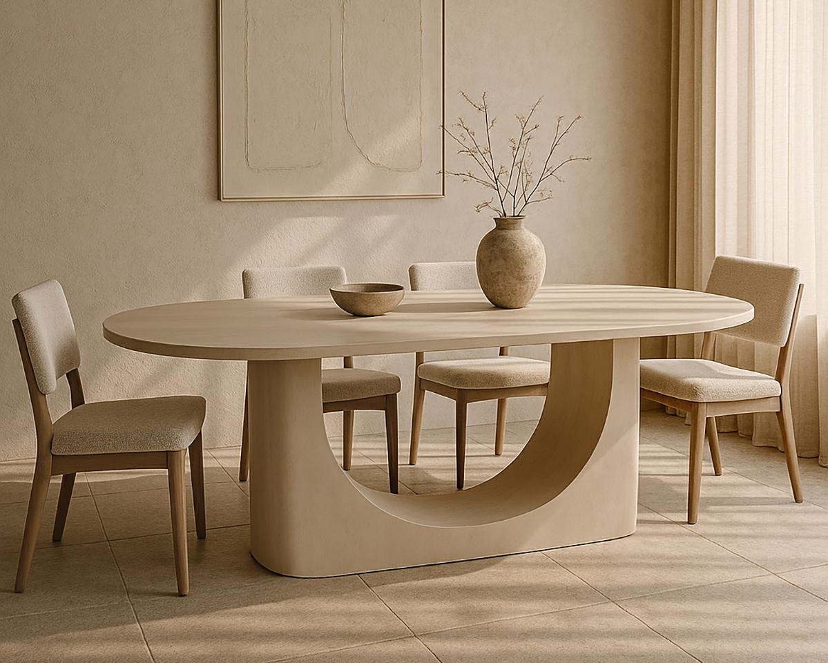 Ile osób zmieści się przy stole? Jak dobrać liczbę krzeseł do rozmiaru owalnego stołu